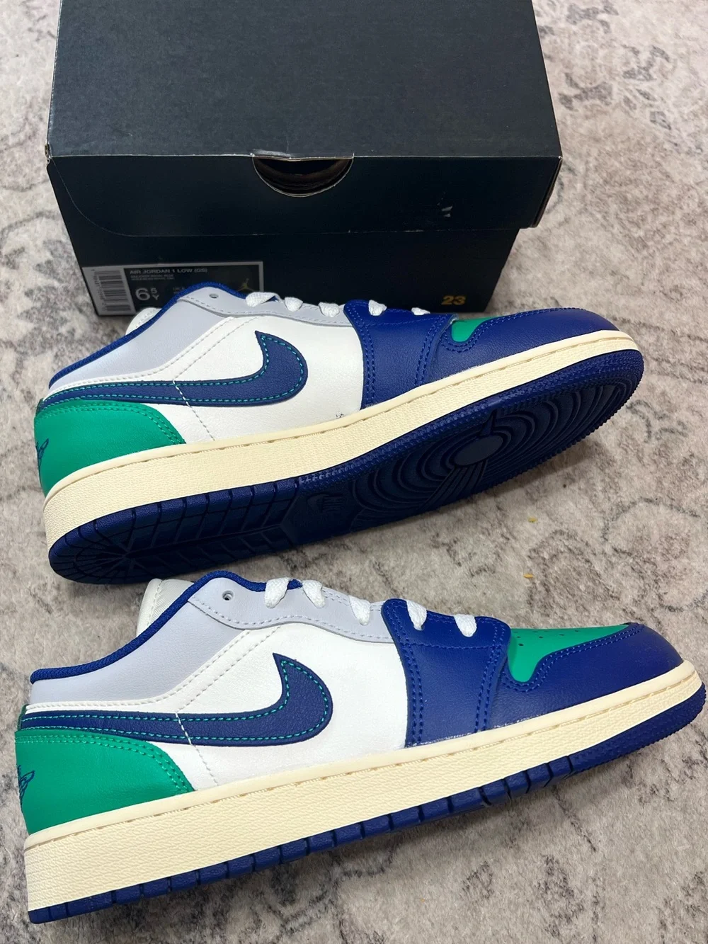 Air Jordan 1 Low Sail/ Deep Royal Blue 8 Women’s size or 6.5 Youth
